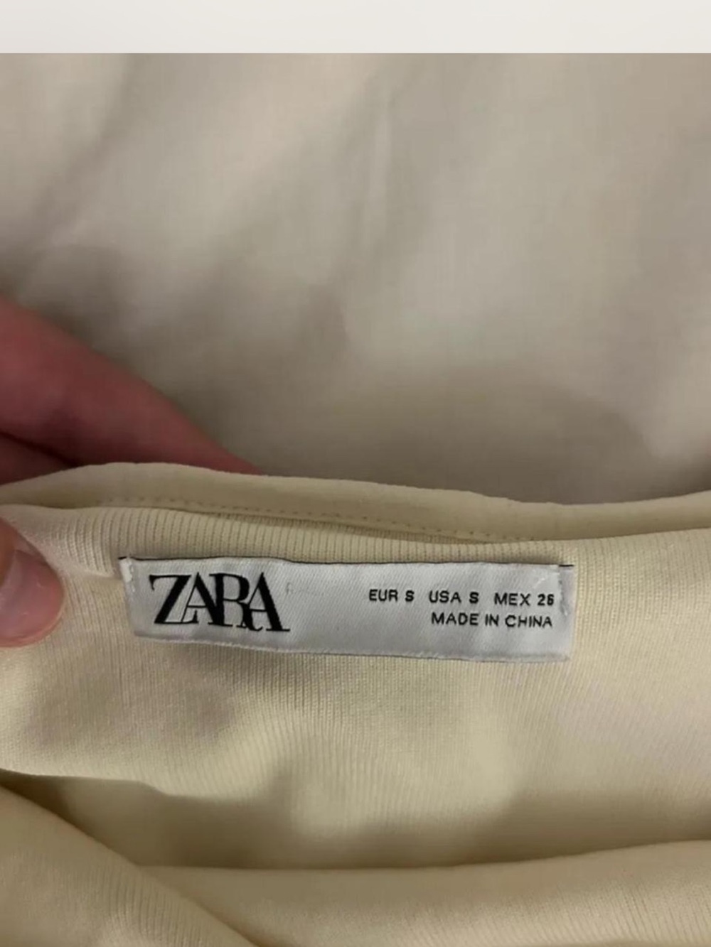 Zara Cream One-Shoulder Ruffle Top - Picture 3 of 3